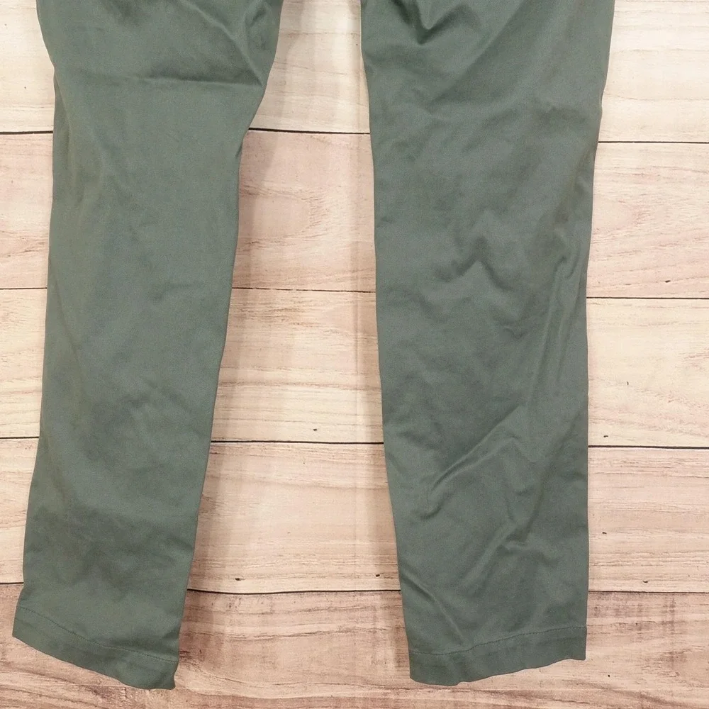 Banana Republic Fulton Chino Pants Mens 34x32 Green Regular Straight Leg Stretch